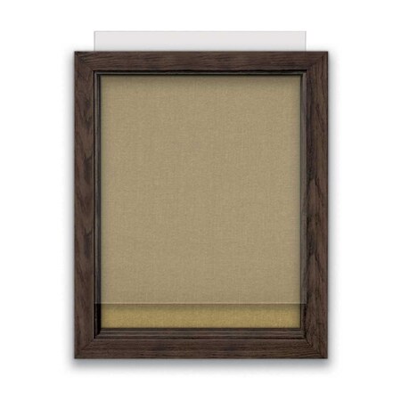 United Visual Products Indoor Enclosed Combo Board, 72"x36", Bronze Frame/Black & Cinnabar UVCB7236BZ-BLACK-CINNABA
